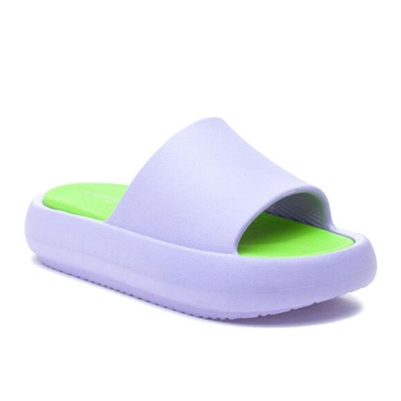 J Slides Squish Beach Slides- Lilac Slip On Sandals - Picture 1 of 15